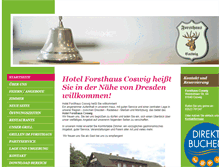 Tablet Screenshot of hotel-forsthaus-coswig.de